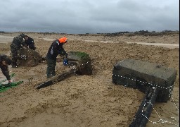 4 blocs de défense neutralisés par les plongeurs-démineurs ce matin à Wissant