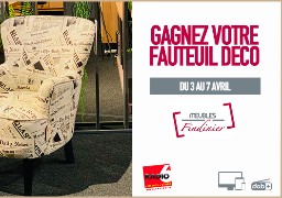 Gagnez votre fauteuil déco à l'occasion des 50 ans des meubles Findinier - Monsieur Meuble à Attin