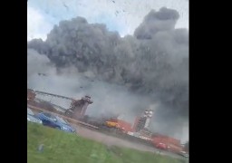 Dunkerque: un incendie s'est déclaré ce jeudi après-midi à Arcelor Mittal