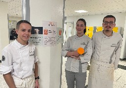 Des élèves du lycée hôtelier du Touquet vendent des biscuits au profit de la SPA de Saint Aubin