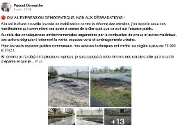A Abbeville, 73 000 euros de dégradations liées aux barrages et feux de palettes lors des manifestations.