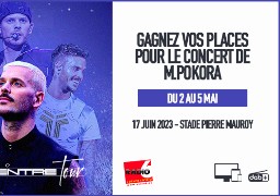 Assistez au concert d'M Pokora au stade Pierre Mauroy grâce à Radio 6