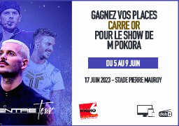 Vos places CARRE OR pour le concert de M POKORA à Lille le 17 Juin à gagner avec Radio 6