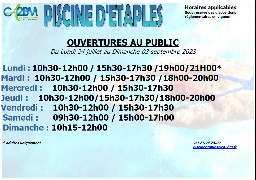Réouverture ce lundi de la piscine intercommunale d'Etaples