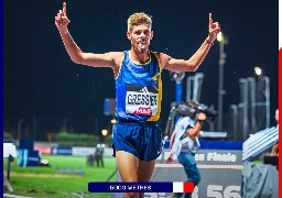 L'athlète boulonnais Jimmy Gressier, champion de France sur 5000m.