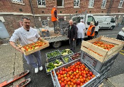 784kg de légumes offerts par le chantier d'insertion maraîchage à l'hôpital d'Abbeville