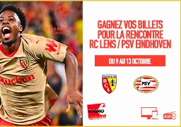 JEU SMS - Gagnez vos entrées pour RC LENS / PSV Eindhoven 