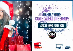 Grand jeu de noël - Radio 6 vous offre 500€ de shopping avec Cité Europe