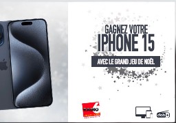 Grand jeu de noël - Gagnez un iPhone 15