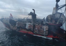 Le chalutier dunkerquois en feu s'est échoué à Cayeux-sur-mer