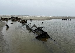 Au Touquet, l'épave du Socotra se dévoile à chaque grandes marées 