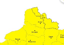 Vigilance jaune orages dans le Nord, le Pas-de-Calais et la Somme