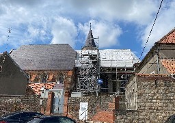 A Samer, la toiture de l'Eglise enfin en chantier.