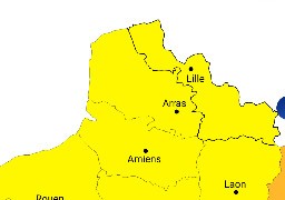 Vigilance jaune orages dans le Nord, le Pas-de-Calais et la Somme