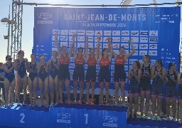 Des Calaisiennes championnes de France division 2 de triathlon. 