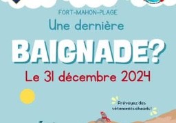Fort-Mahon-Plage : un dernier bain de l'année le 31 décembre. 