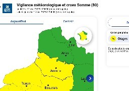 Météo : Vigilance jaune pour un risque d'orages dans la Somme.