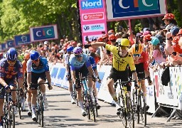 Cyclisme : A Amiens, Axel Zingle remporte la première étape des 4 jours de Dunkerque et prend le maillot rose de leader !