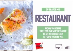 Radio 6 vous offre 50€ à dépenser au restaurant LA FERME DU GRAND AIR