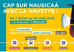 A Boulogne sur mer, la navette Nausicaà, gratuite, desservira trois parkings et la gare SNCF.
