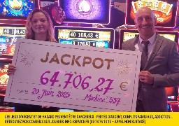 Au Touquet, une picarde décroche 64 700 euros de jackpot sur une machine à sous du Casino Barrière.