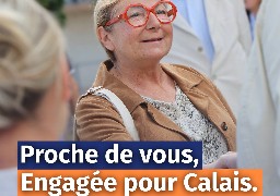 La maire de Calais est en campagne et profite de la rentrée pour s'afficher...