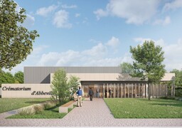 À Abbeville, la première pierre du futur crématorium a été posée lundi.