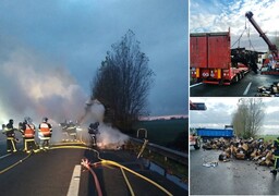 Après un feu de camion près de Bailleul, l'A25 rouverte mais la vitesse est limitée à 90km/h