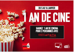 Gagnez 1 an de cinéma avec le Mégarama de Boulogne Sur Mer