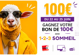 Gagnez 100€ avec 1, 2, 3 Sommeil à Calais, Dunkerque et St Omer