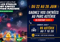 Jouez avec Radio 6 par SMS et gagnez vos entrées au Parc Astérix 