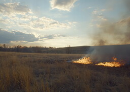 Feu de champ à Beussent : une presse à ballots s'embrase, deux hectares ravagés par les flammes