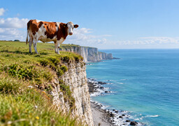 Wissant : une vache s'échappe de son enclos et manque de tomber de la falaise !