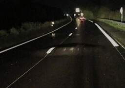 Avec les pluies, un dos-d’âne apparaît sur l’A16 près de Marquise dans le sens Calais-Boulogne ! 