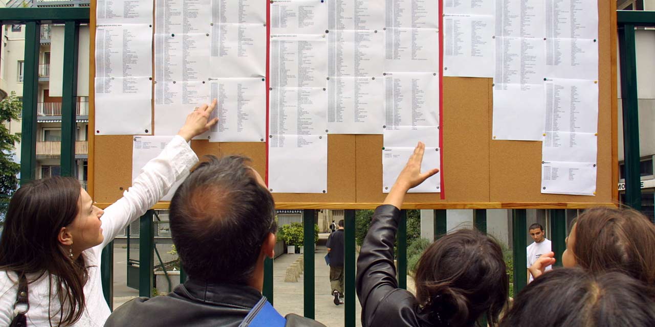 Les résultats du baccalauréats, sont tombés hier matin...